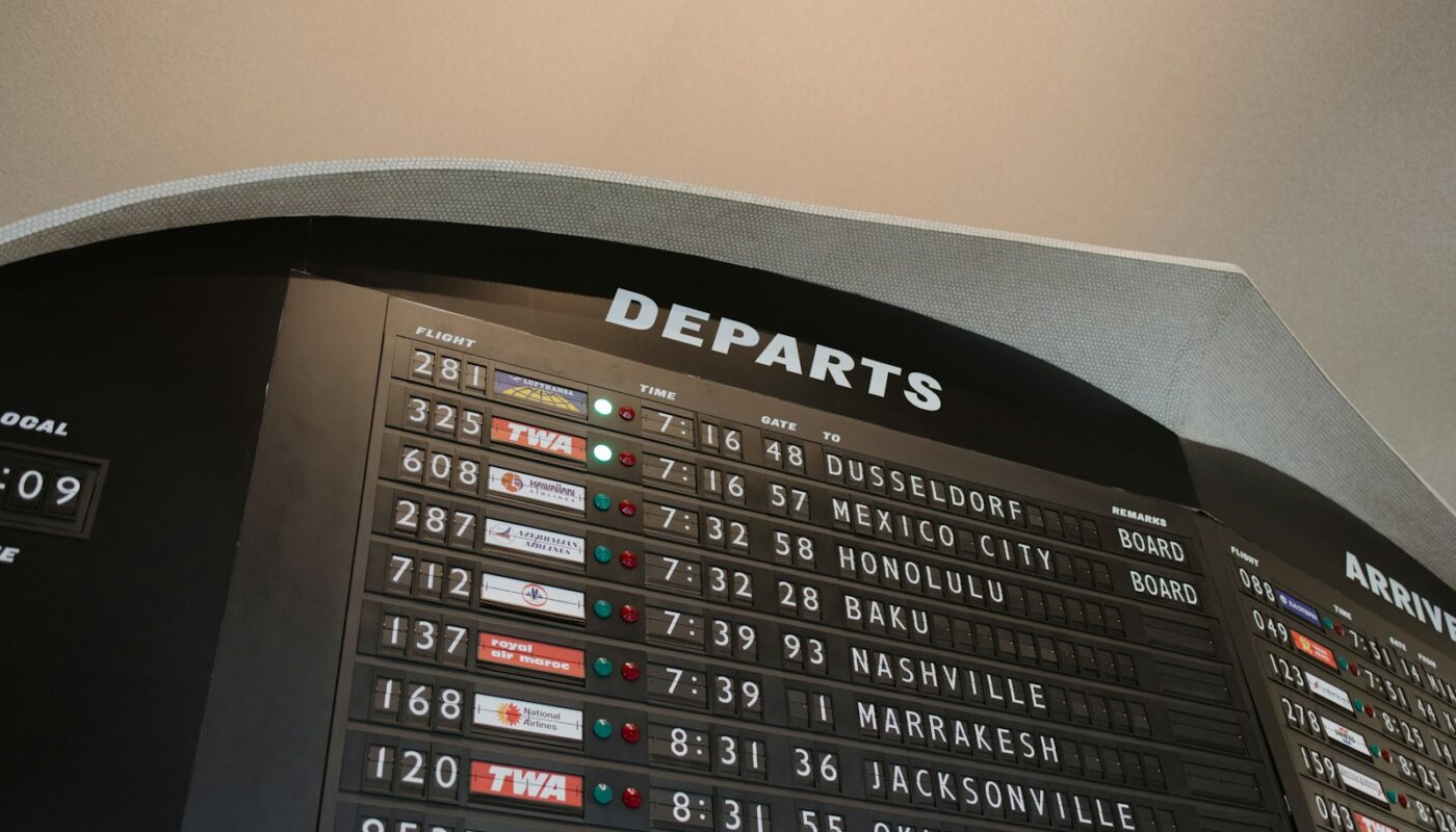 a large sign with a lot of numbers on it