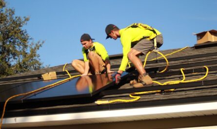men working on a roof